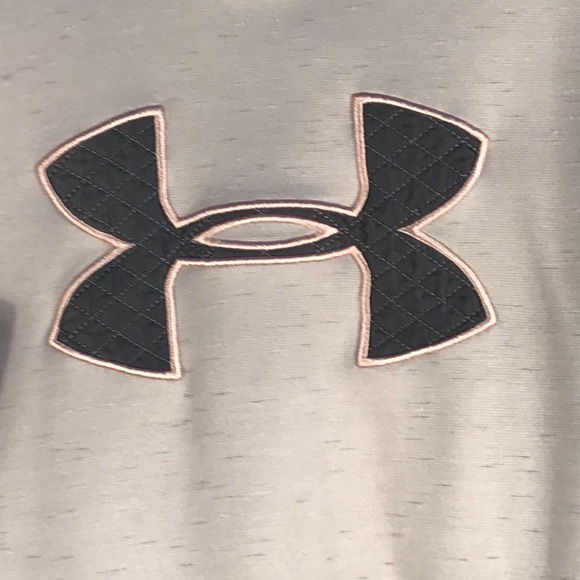 Under Armour Hoodie Cold Gear Loose Fit Grey pink accent Women Large - Picture 3 of 5